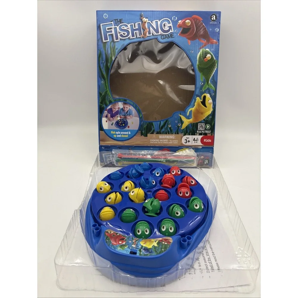Ambassador Games The Fishing Game 2-4 Players Ages 3+ Motorized Spinning Pond